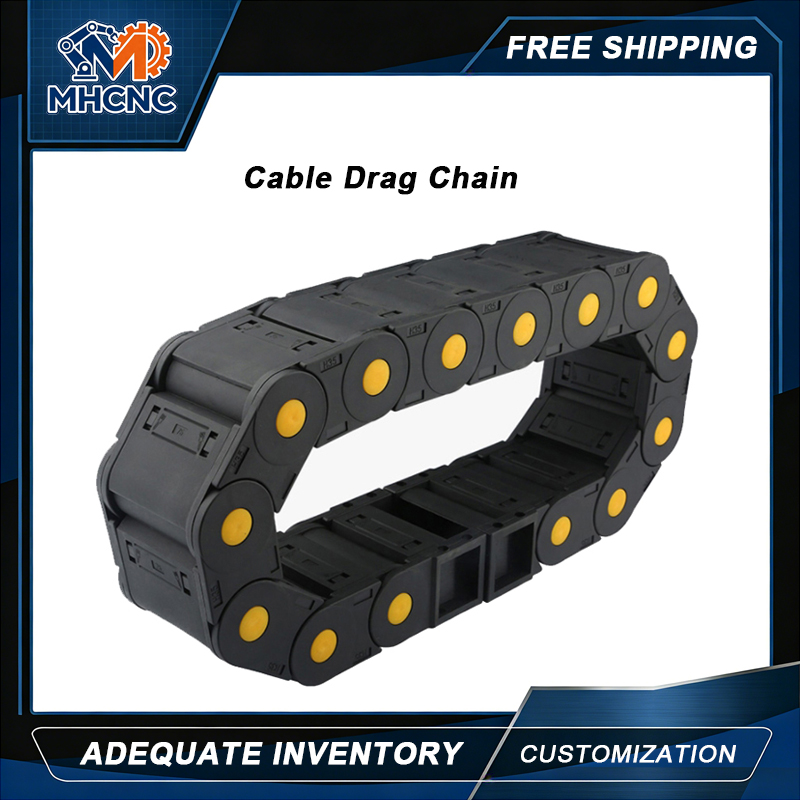 3D Printer Cable Chain - MHCNC R55-R125 สายเคเบิลแบบมีฝาครอบ 20x25-20x103 มม. สายลากแบบไม่เปิด