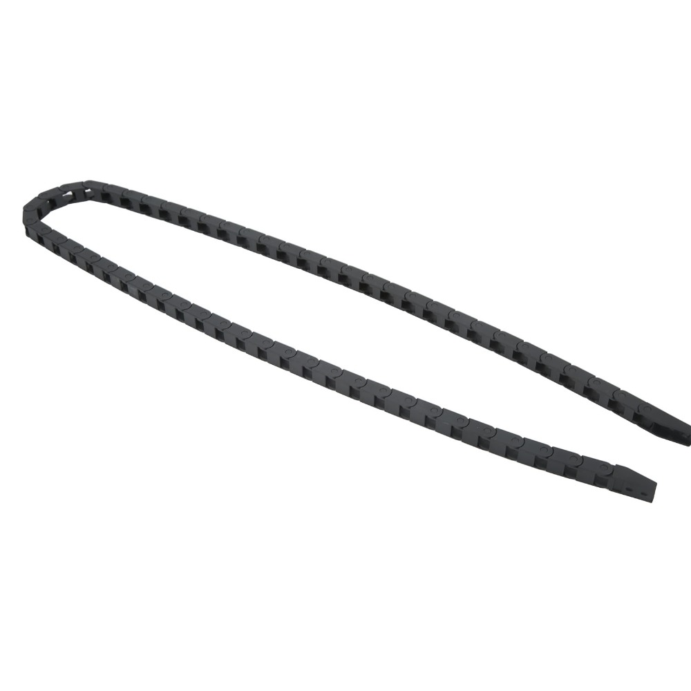 3D Printer Cable Chain - โซ่สายเคเบิลพลาสติกทนทานขนาด 7X7 มม. 1 เมตร สีดำ