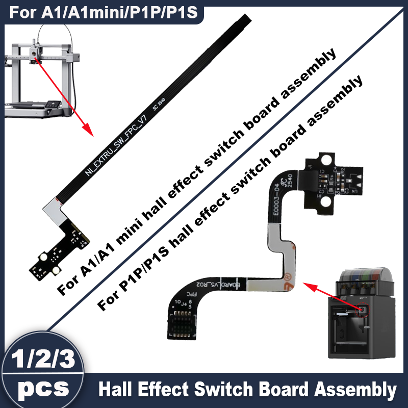 3D Printing Cnc - สำหรับ A1/A1mini/P1P/P1S แผงสวิตช์ฮอลล์: อะไหล่เซ็นเซอร์ฟิลาเมนต์พร้อมสายริบบิ้น FPC สำหรับอุปกรณ์เสริมเครื่องพิมพ์