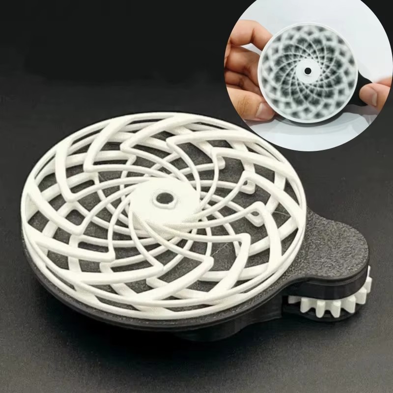 3D Printing Yourself - ของเล่นคลายเครียดแบบไดนามิกพิมพ์ 3 มิติ รูปเกียร์เกลียว ABS สไตล์ไซเคเดลิก