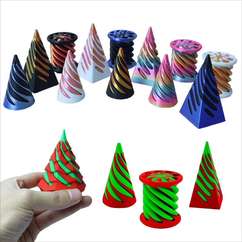 3D Printing Technology - กรวยเกลียว 3D พิมพ์ Highpass ความเครียดลดของเล่น Fidget