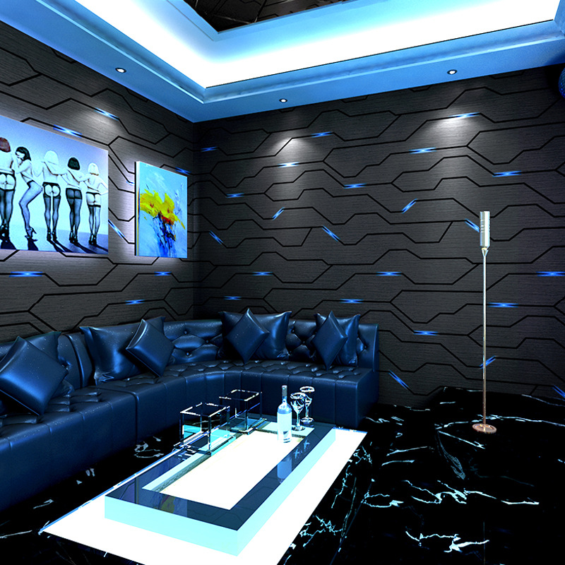 3D Printing Technology - โมเดิร์น KTV วอลล์เปเปอร์ห้องโถงคอนเสิร์ตแฟลชวอลล์เปเปอร์ 3D Stereoscopic สะท้อนแสง