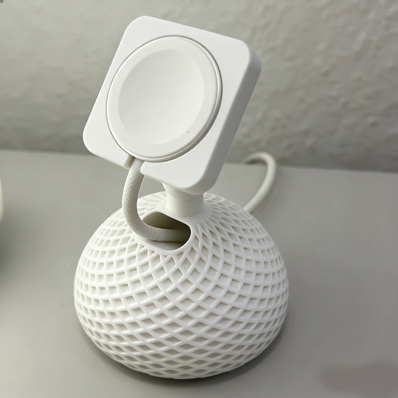 3D Printing Technology - ฐานตกแต่ง Apple Watch สไตล์ iMac ลายเรโทรสีขาว