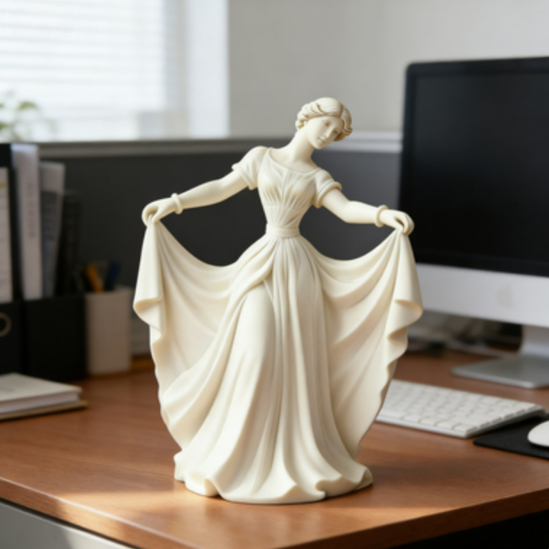3D Printing Technology - ประติมากรรมนักบัลเลต์พิมพ์ 3 มิติ - รูปปั้นนักเต้นสุดสง่างามสำหรับตกแต่งชั้นวางหนังสือ ศิลปะคลาสสิกและเทคโนโลยีการพิมพ์
