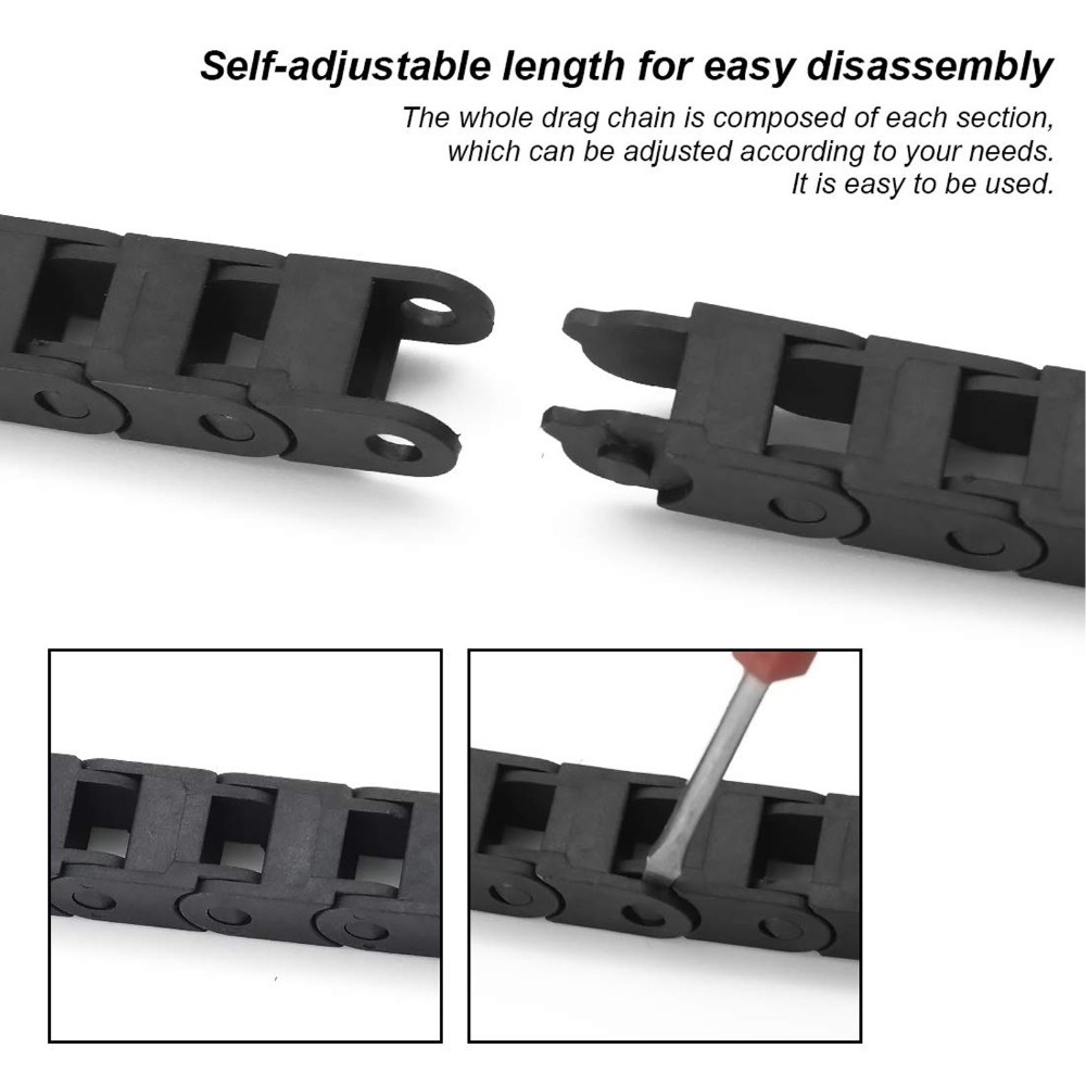โซ่สายเคเบิลพลาสติกทนทานขนาด 7 - 3D Printer Cable Chain บทวิจารณ์และราคา