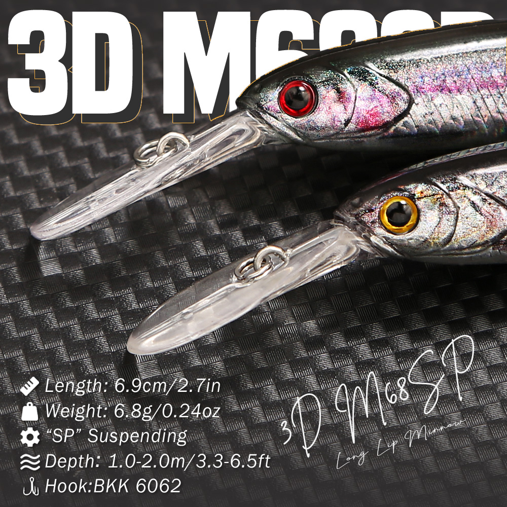 เหยื่อปลอมแบบจมน้ำลึก B&U รุ่น - 3D Printing Technology บทวิจารณ์และราคา